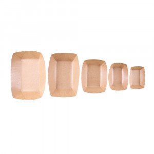 Tava mancare TASTY 22.4x14.5x5.8cm - hartie kraft impregnata PLA - 1.200 ml - Img 2