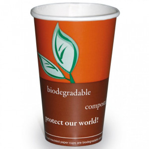 Capac Bio pahar de cafea din CPLA (Polylactid) - alb 8cm - 50 buc - Img 4