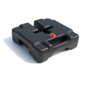 Greutate sustinere cort - tip canistra 10l - umplere cu nisip sau apa - 10 Kg, culoare negru plastic PP - 36x36x12 cm - Img 2