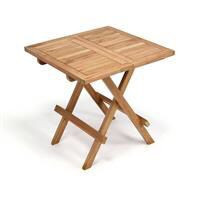 Masa pliabila DIVERO din lemn de TEAK pentru sezlong 50x50 cm - finisat