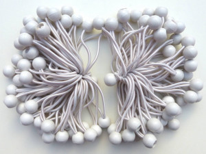 Snur elastic cu bila pentru pavilion cort - culoare alb