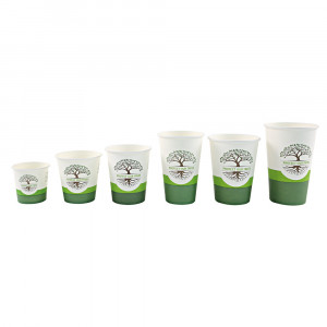 Capac Bio pahar de cafea din CPLA (Polylactid) - alb 8cm - 50 buc - Img 5
