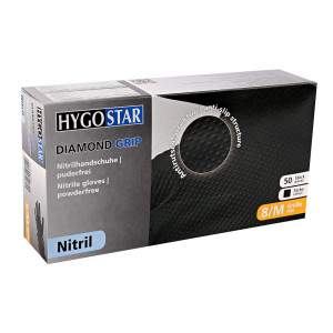 Manusi unica folosinta POWER GRIP - nitril fara pudra culoare negru - anti-alunecare cu grip - marime XL - 50 buc - Img 3