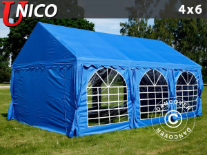 Pavilion - cort 4x6m UNICO - culoare albastru - velcro