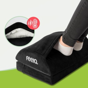 Perna ergonomica FEELA pentru picioare cu buzunar incalzit, reglabil pe inaltime - culoare negru - Img 2