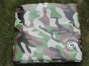 Prelata Tarpaulin cu capse 4X6 metri - material PVC 450g - culoare camouflage - Img 2