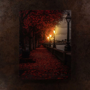 Tablou iluminat 3 leduri cu timer - 30x40cm - print digital pe canvas - Promenada - Img 3