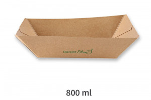 Tava mancare TASTY 20x13.8x5.3cm - hartie kraft impregnata PLA - 800 ml - Img 5