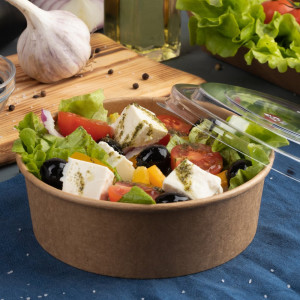 Bol salata CAESAR 1.000ml, diam.15cm - hartie kraft impregnata PLA - inalt 7.8 cm - Img 2