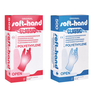Manusi unica folosinta SOFTHAND POLY - din polietilena marime femei - 100 buc