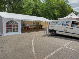Pavilion - cort demontabil MARQUEE CombiTents 6x10m - 3 in 1 - culoare alb PVC 500g - Img 2