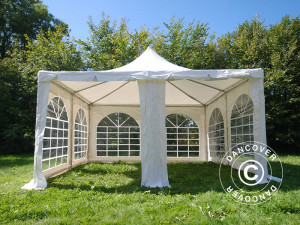 Pavilion - cort MARQUEE PRO - 4x4 metri - acoperis impermeabil PVC500g mp - culoare alb - Img 3