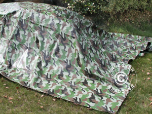 Prelata Tarpaulin cu capse 4X6 metri - material PVC 450g - culoare camouflage - Img 3