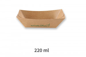 Tava mancare TASTY 12.5x8.5x3.8cm - hartie kraft impregnata PLA - 220 ml - Img 4