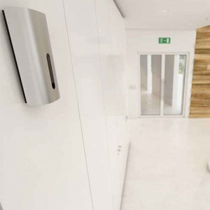 Carcasa metalica antifurt pentru VIBE - tip CABINET - culoare SILVER