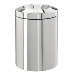 Cos de gunoi Le TUBE - cu deschidere rotunda tip scrumiera - 7 L - crom - 207x277 mm
