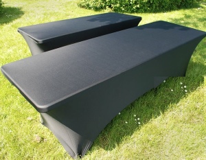 Husa pentru masa pliabila 244x75x74 cm - culoare negru - poliester 90% spandex 10 % - Img 3