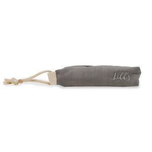 Saculet port-recompensa CLARA - din bumbac organic canvas - 22x8 cm - Stone Grey - Img 3
