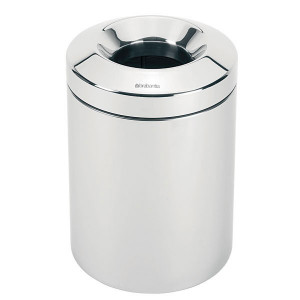 Cos de gunoi Le TUBE - cu deschidere rotunda tip scrumiera - 7 L - crom - 207x277 mm - Img 2