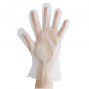 Manusa de unica folosinta ALLFOOD Thermosoft din TPE (elastomer termoplastic) marime XL - fara pudra - culoare alb - 200 buc - Img 2