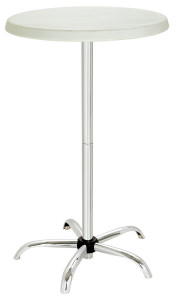 Masa inalta pliabila BISTRO Bartscher 70 cm - picior inox 2 inaltimi 67-110 cm - blat alb PE - Img 4