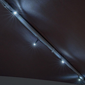 Snur luminos 72 LED pentru umbrela gradina - cu incarcare solara - - Img 2