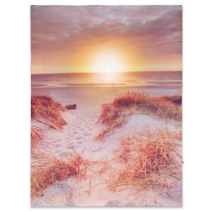 Tablou iluminat 1 led cu timer - 30x40cm - print digital pe canvas - plaja la apus - Img 3