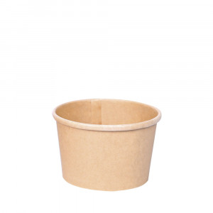 Bol supa MINESTRONE 200ml, diam. 9,7cm - hartie kraf impregnata PLA - inalt 6 cm