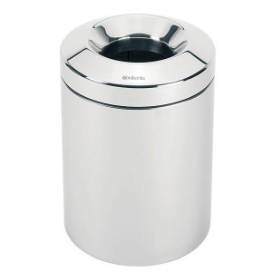 Cos de gunoi Le TUBE - cu deschidere rotunda tip scrumiera - 7 L - crom - 207x277 mm - Img 3
