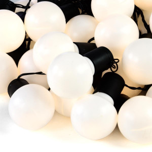 Ghirlanda luminoasa LED cu 50 becuri - diam. 5cm - cablu 35 metri - lumina alba calda, IP44 - Img 2