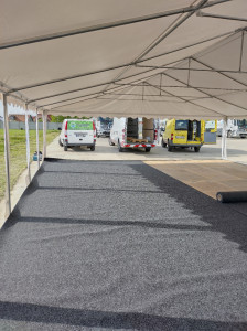 Pavilion - cort demontabil MARQUUE 8x12m - culoare alb PVC 750g - cadru de sustinere, certificat ignifug - Img 2