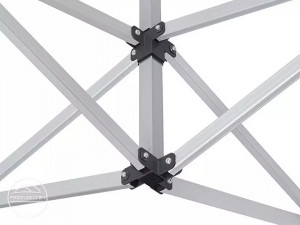 Pavilion pliabil PROFESSIONAL 3x6 m gri antracit - 2 pereti - cadru Alu-HEX 40mm - hexagonal - Img 5