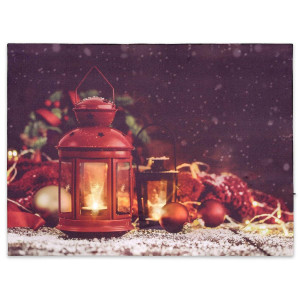 Tablou iluminat 2 leduri cu timer - 30x40cm - print digital pe canvas - Lampa X-mas - Img 7