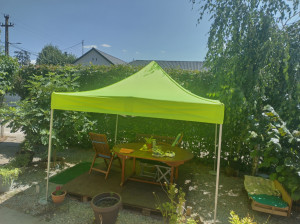 Acoperis pavilion FLEXPRO 3x3 metri - culoare galben neon - impermeabil Poliester cu PVC 300g mp