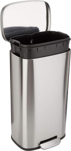 Cos cu pedala pentru deseuri periculoase MUELLEIMER dreptunghiular- 63.50x35x30 - 30 litri - inox satinat - Img 2
