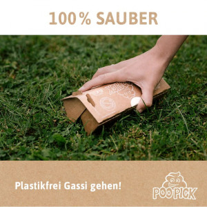 Cutie igienica pentru caini POOPICK ECO - greutate caine pana in 10 kg - 100% biodegradabil , 0% plastic, 0% petrol