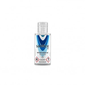 Gel antibacterian instant SANITEX XS 70 % alcool- 60ml - recipient plastic cu capac picurator - Img 2