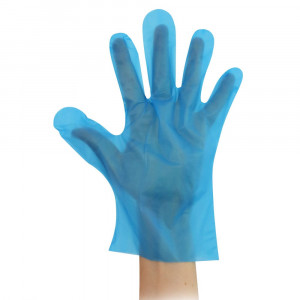 Manusa de unica folosinta ALLFOOD Thermosoft din TPE (elastomer termoplastic) marime L - fara pudra - culoare albastru - 200 buc - Img 2