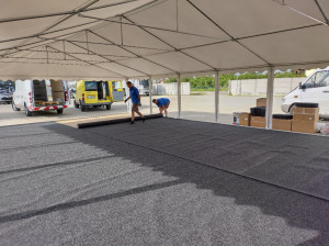 Pavilion - cort demontabil MARQUUE 8x12m - culoare alb PVC 750g - cadru de sustinere, certificat ignifug - Img 3