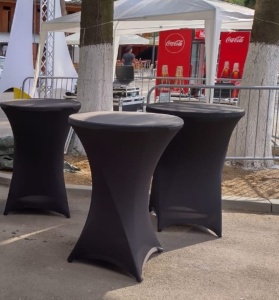 Husa pentru masa pliabila 183x75x74 cm - culoare negru - poliester 90% spandex 10 % - Img 3