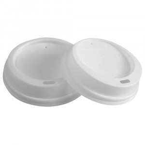 Capac Bio pahar de cafea din CPLA (Polylactid) - alb 8cm - 50 buc - Img 2