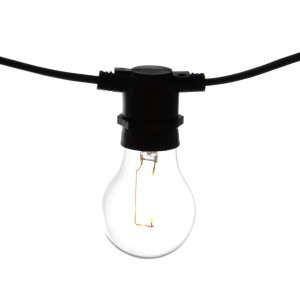 Ghirlanda luminoasa LED cu 10 becuri deco - diam. 6 cm - cablu 12 metri - lumina alba calda, IP44 - Img 3