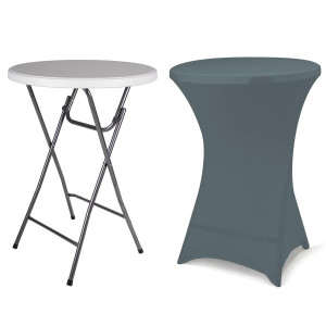 Husa pentru masa pliabila BISTRO - culoare antracit - 80x80x110 cm