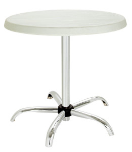 Masa inalta pliabila BISTRO Bartscher 70 cm - picior inox 2 inaltimi 67-110 cm - blat alb PE