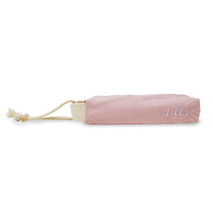 Saculet port-recompensa CLARA - din bumbac organic canvas - 22x8 cm - Pink Berry - Img 2