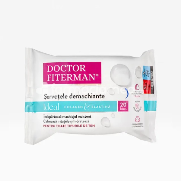 Doctor Fiterman Servetele Demachiante cu Colagen si Elastina x 20buc