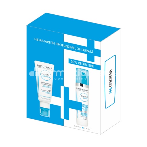 Bioderma Hydrabio Pachet Gel - Crema, 40 ml si Hydrabio Ser, 40 ml la 50% reducere