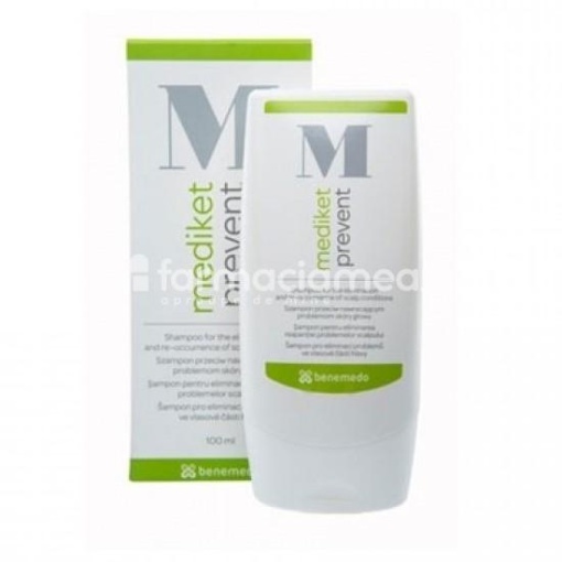 Mediket Prevent Sampon pentru eliminarea reaparitiei matretii, 100 ml, Benemedo
