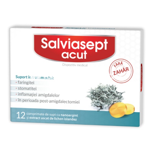 Salviasept Acut Fara Zahar x 12cpr Zdrovit
