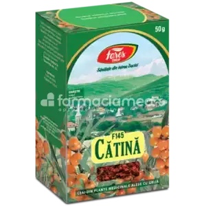 Ceai Catina Fructe F145, sustine imunitatea, sanatatea pielii, sustine metabolismul si sanatatea cardiovasculara, 50g, Fares